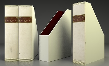 Skórzane pudło segregator