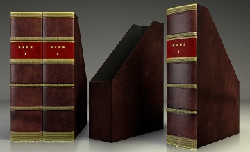 Skórzany segregator pudło