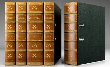 Tłoczony segregator skórzany